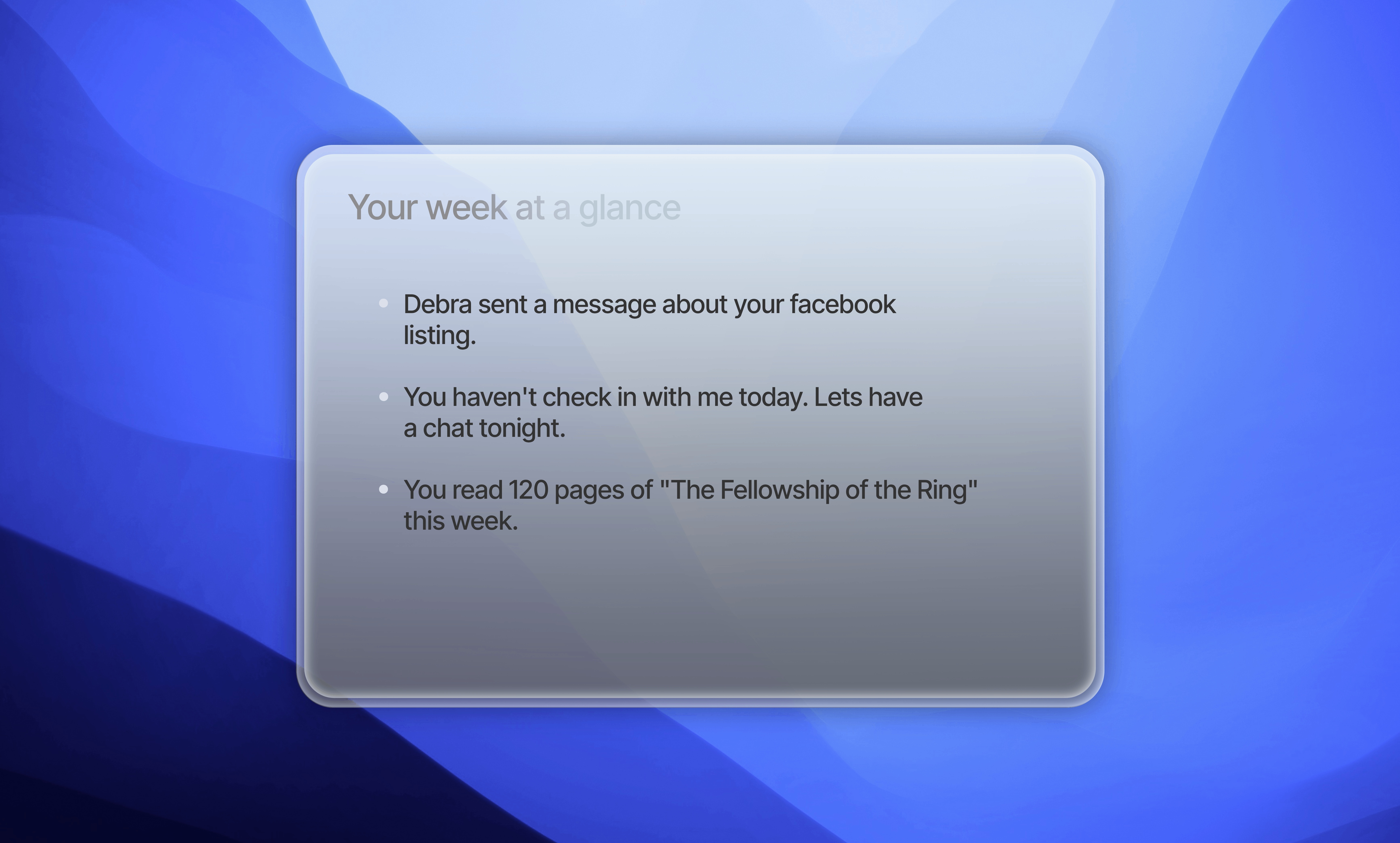 This week at a glance
